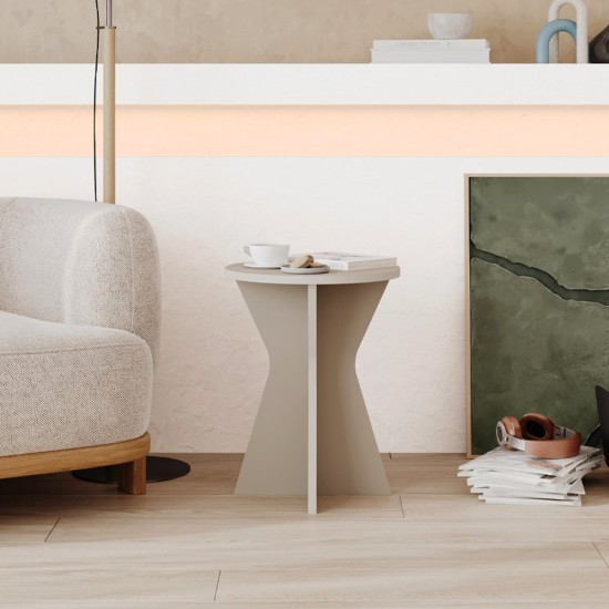 Τραπεζάκι βοηθητικό Lisa  χρώμα sandstone Ø40x51,8εκ.
