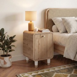 Κομοδίνο Doro  χρώμα sepet oak 35,3x34x51εκ.