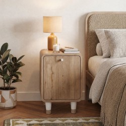 Κομοδίνο Doro  χρώμα sepet oak 35,3x34x51εκ.