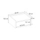 Κομοδίνο επιτοίχιο Brisa  χρώμα καρυδί Ud 42x35x18,2εκ.
