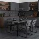 Τραπέζι Levico  Mdf - μεταλλικό χρώμα σκούρο γκρι σκυροδέματος 120x70x75εκ.