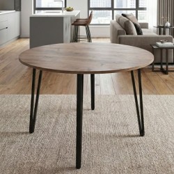 Τραπέζι Zeno  χρώμα ακακίας Ø110x73,5εκ.