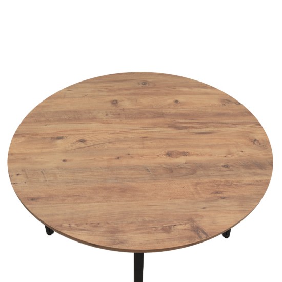 Τραπέζι Zeno  χρώμα ακακίας Ø110x73,5εκ.