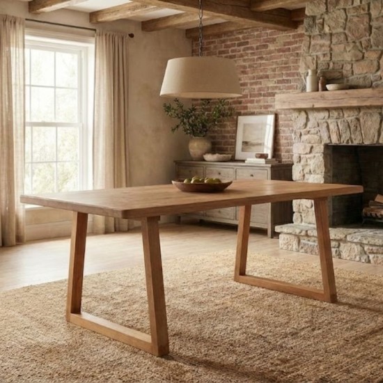 Τραπέζι Liora  Mdf - ξύλινο χρώμα ακακίας 180x90x75εκ.