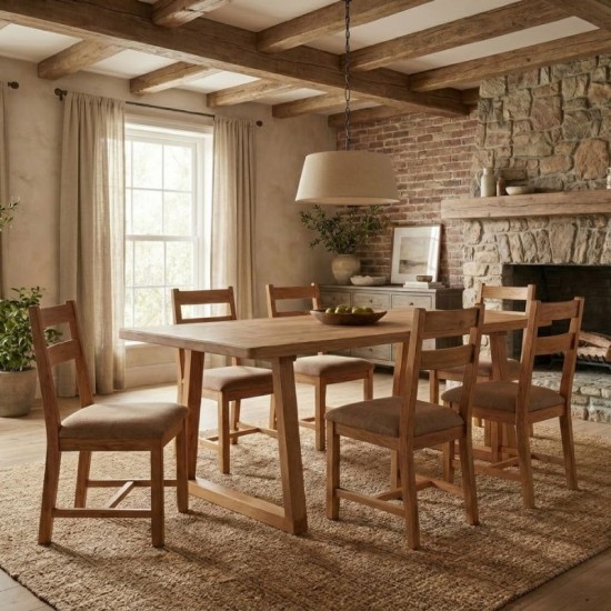 Τραπέζι Liora  Mdf - ξύλινο χρώμα ακακίας 180x90x75εκ.