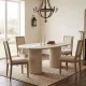 Τραπέζι Hazar  Mdf χρώμα travertine - sandstone 180x90x77εκ.