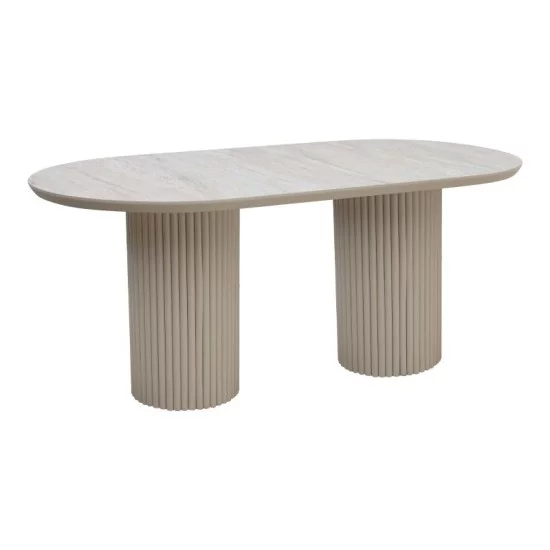 Τραπέζι Hazar  Mdf χρώμα travertine - sandstone 180x90x77εκ.