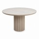 Τραπέζι Hazar  Mdf χρώμα travertine - sandstone Ø119,5x76εκ.