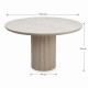 Τραπέζι Hazar  Mdf χρώμα travertine - sandstone Ø119,5x76εκ.