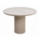 Τραπέζι Hazar  Mdf χρώμα travertine - sandstone Ø100,5x76εκ.