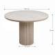 Τραπέζι Hazar  Mdf χρώμα travertine - sandstone Ø100,5x76εκ.
