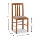 Καρέκλα τραπεζαρίας Derry  από μασίφ ξύλο οξιάς χρώμα καρυδί 42x42x90εκ.