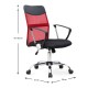 Καρέκλα γραφείου Franco Megapap με ύφασμα Mesh χρώμα κόκκινο - μαύρο 59x57x95/105εκ. - 0223110