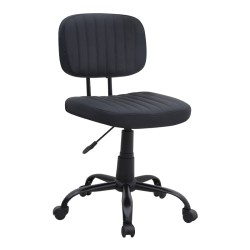 Καρέκλα γραφείου Romano  από τεχνόδερμα χρώμα μαύρο 46x53x79/86εκ.