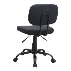 Καρέκλα γραφείου Romano  από τεχνόδερμα χρώμα μαύρο 46x53x79/86εκ.