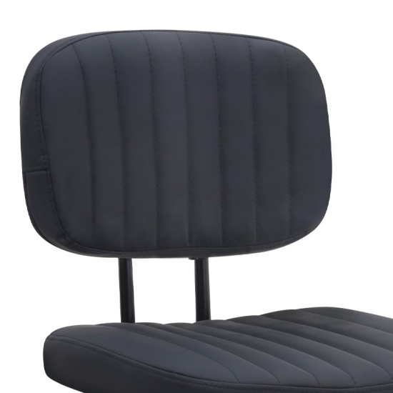 Καρέκλα γραφείου Romano  από τεχνόδερμα χρώμα μαύρο 46x53x79/86εκ.