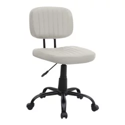 Καρέκλα γραφείου Romano  από τεχνόδερμα χρώμα λευκό 46x53x79/86εκ.