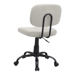 Καρέκλα γραφείου Romano  από τεχνόδερμα χρώμα λευκό 46x53x79/86εκ.