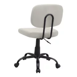 Καρέκλα γραφείου Romano  από τεχνόδερμα χρώμα λευκό 46x53x79/86εκ.