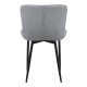 Καρέκλα τραπεζαρίας Chiara  γκρι ύφασμα - μεταλλικό μαύρο πόδι 48x58x81εκ.