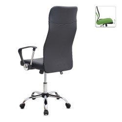 Καρέκλα γραφείου Novaro  από τεχνόδερμα χρώμα μαύρο 61x68x111/121εκ.