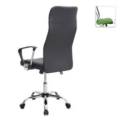 Καρέκλα γραφείου Novaro  από τεχνόδερμα χρώμα μαύρο 61x68x111/121εκ.