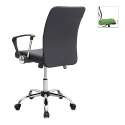 Καρέκλα γραφείου Avelon  από τεχνόδερμα χρώμα μαύρο 60x56x94/103εκ.