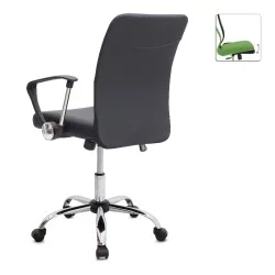 Καρέκλα γραφείου Avelon  από τεχνόδερμα χρώμα μαύρο 60x56x94/103εκ.