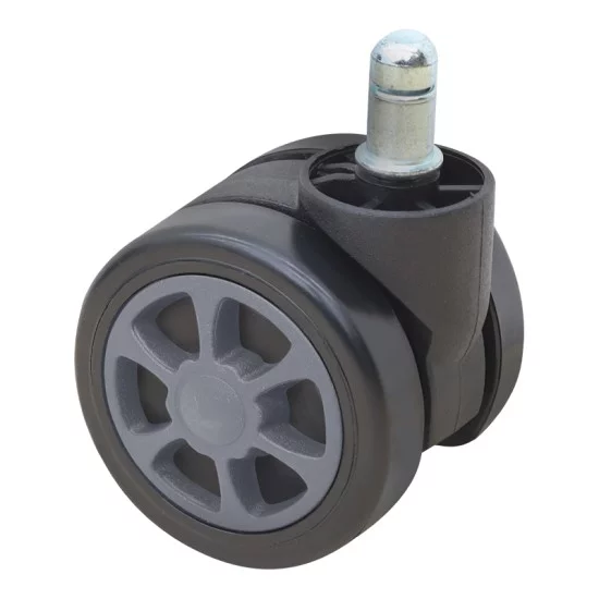 Ανταλλακτικά Ροδάκια  για καρέκλες γραφείου σετ 5 τμχ χρώμα μαύρο - γκρι