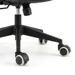 Ανταλλακτικά Ροδάκια  για καρέκλες γραφείου σετ 5 τμχ χρώμα μαύρο - λευκό
