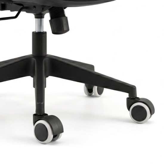 Ανταλλακτικά Ροδάκια  για καρέκλες γραφείου σετ 5 τμχ χρώμα μαύρο - λευκό