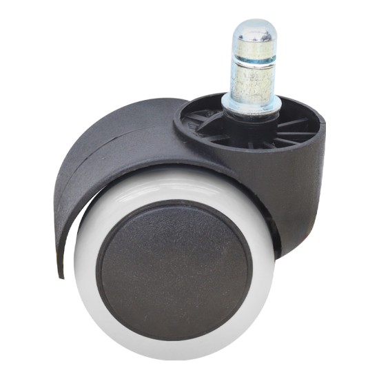 Ανταλλακτικά Ροδάκια  για καρέκλες γραφείου σετ 5 τμχ χρώμα μαύρο - λευκό