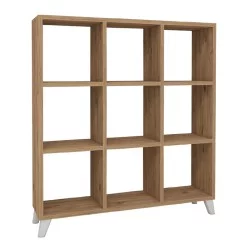 Βιβλιοθήκη Saul  χρώμα pine oak 88,2x20x88,2εκ.
