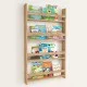 Επιτοίχια βιβλιοθήκη - ραφιέρα Montessori  χρώμα pine oak 74x10x120εκ.