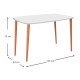 Γραφείο - τραπέζι μελαμίνης Deina Megapap χρώμα λευκό 105x60x72εκ. - 0212554