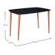 Γραφείο - τραπέζι μελαμίνης Deina Megapap χρώμα μαύρο εφέ μαρμάρου 105x60x72εκ. - 0212556