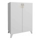 Ντουλάπι κουζίνας/μπάνιου - Παπουτσοθήκη μελαμίνης Lilly Megapap χρώμα λευκό 72x32,5x88εκ. - 0212570