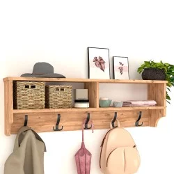 Κρεμάστρα τοίχου Ottila  χρώμα pine oak 120x22x37εκ.