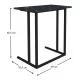 Βοηθητικό τραπεζάκι Jango  μεταλλικό - μελαμίνης χρώμα μαύρο εφέ μαρμάρου 60x35,5x65,5εκ.