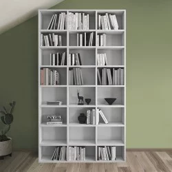 Βιβλιοθήκη Fyodor  χρώμα λευκό 102x16x178εκ.