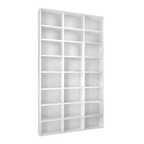 Βιβλιοθήκη μελαμίνης Fyodor  χρώμα λευκό 102x16x178εκ.