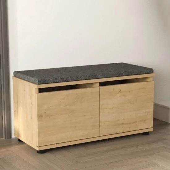 Παπουτσοθήκη Twain  8 ζευγών χρώμα sapphire oak 80x35x42εκ.