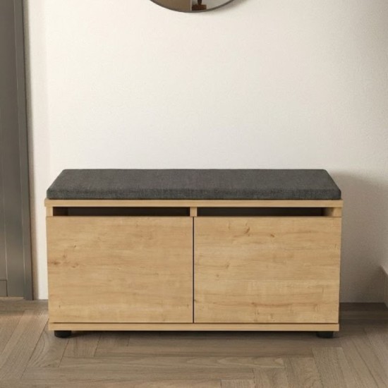 Παπουτσοθήκη Twain  8 ζευγών χρώμα sapphire oak 80x35x42εκ.