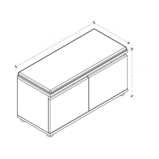 Παπουτσοθήκη Twain  8 ζευγών χρώμα sapphire oak 80x35x42εκ.