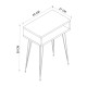 Κομοδίνο μελαμίνης Scott χρώμα ανθρακί 40x30x60εκ. Κομοδίνο μελαμίνης Scott χρώμα ανθρακί 40x30x60εκ.