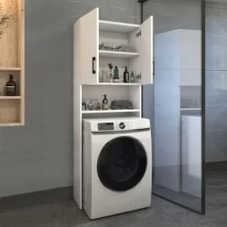 Έπιπλο πλυντηρίου Holton  χρώμα λευκό 65,5x30x180εκ.