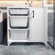Ντουλάπι κουζίνας/μπάνιου Kayra Megapap με 3 καλάθια χρώμα λευκό 77,2x30x77,3εκ. - 0236573