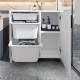 Ντουλάπι κουζίνας/μπάνιου Kayra Megapap με 3 καλάθια χρώμα λευκό 77,2x30x77,3εκ. - 0236573