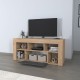 Έπιπλο τηλεόρασης Midili  χρώμα sapphire oak - ανθρακί 135x42x60,7εκ.