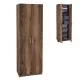 Παπουτσοθήκη Renso  δίφυλλη χρώμα καπνιστή καρυδιά 59,8x37,8x178,5εκ.